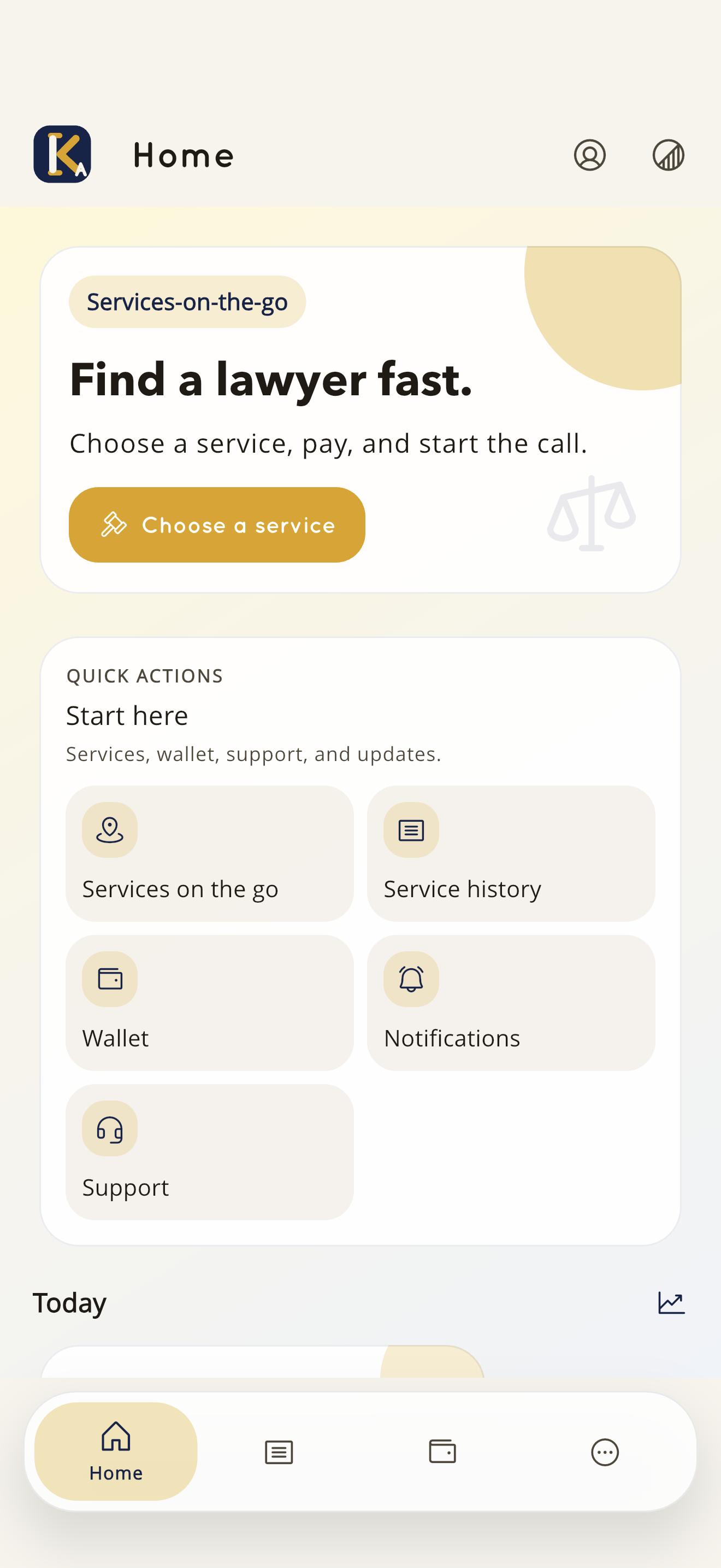 KnownAfrique customer app home screen on iPhone
